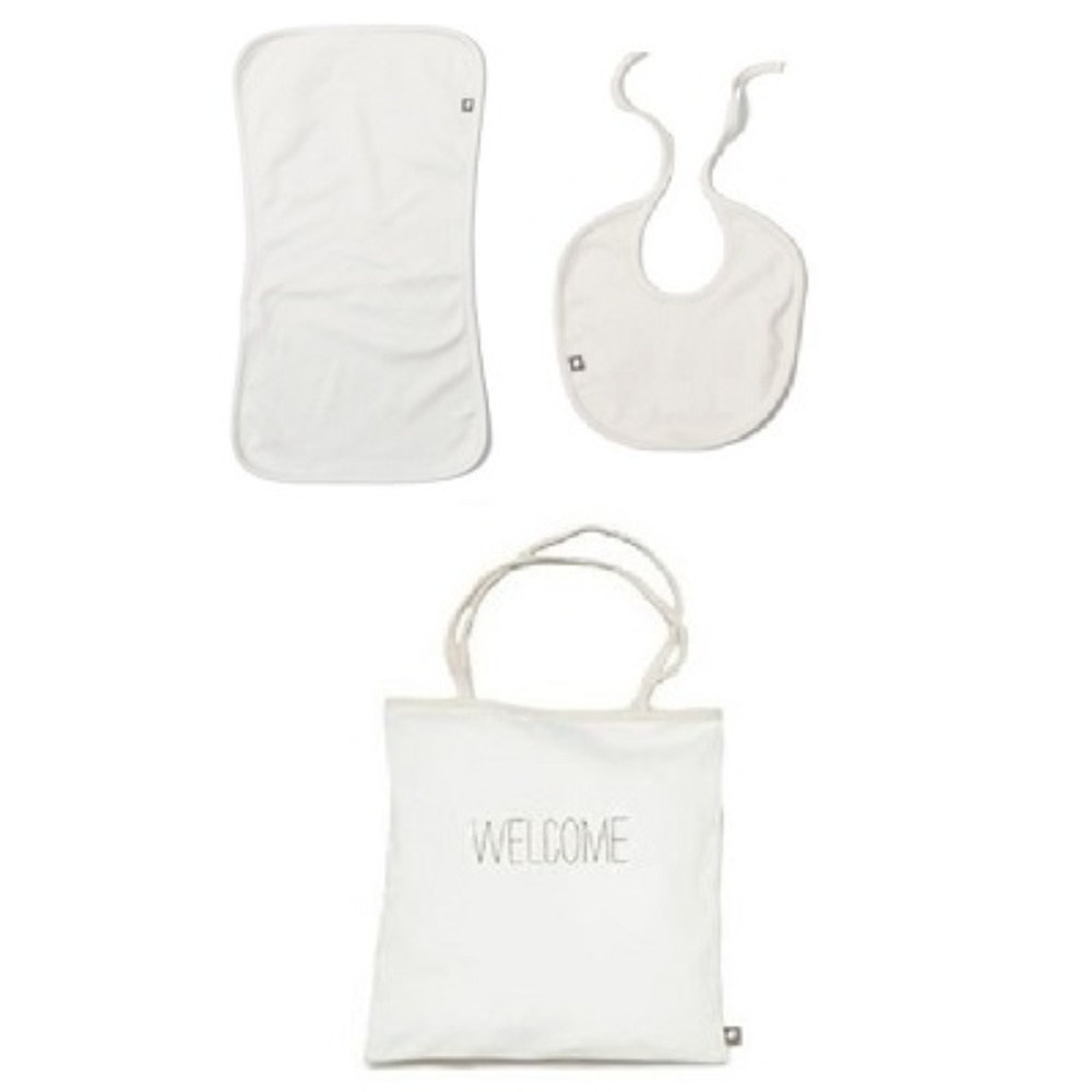 Oeuf Organic Bib Burp Cloth Gift Bag Welcome Set